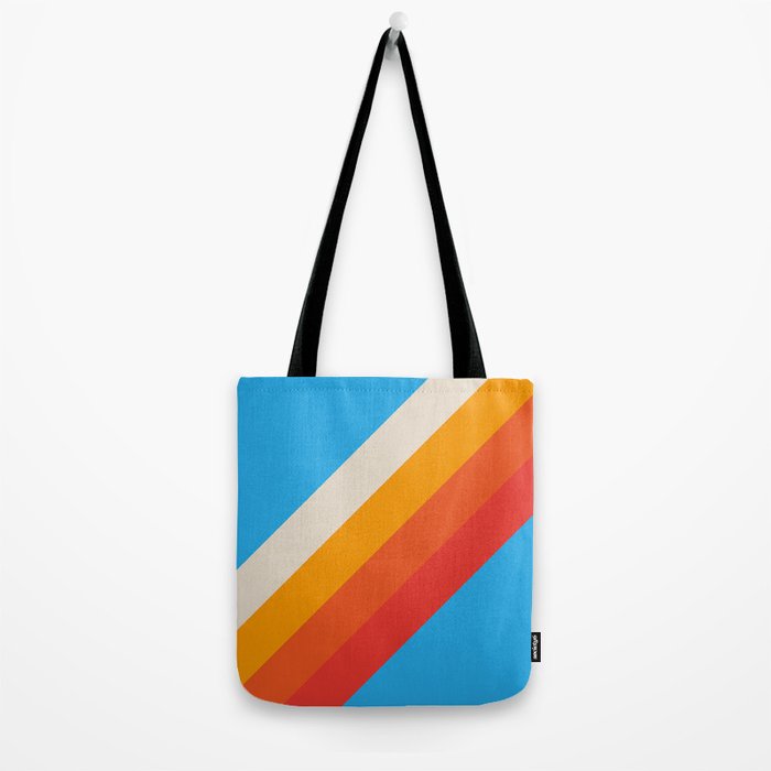Gefjun - Classic Minimal Retro Summer Style Stripes Tote Bag Gallery Image 2