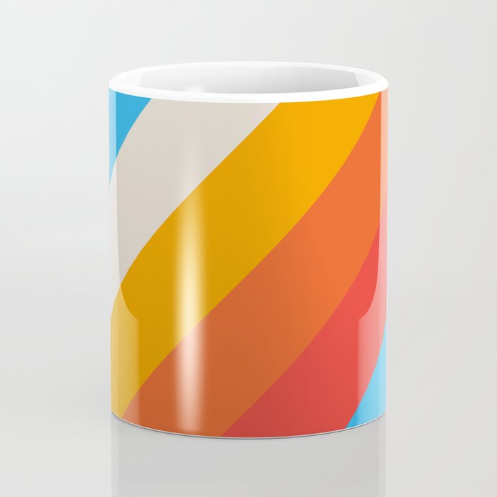 Gefjun - Classic Minimal Retro Summer Style Stripes Coffee Mug Gallery Image 4