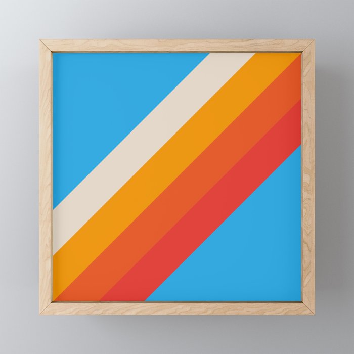 Gefjun - Classic Minimal Retro Summer Style Stripes Mini Art Print Gallery Image 1