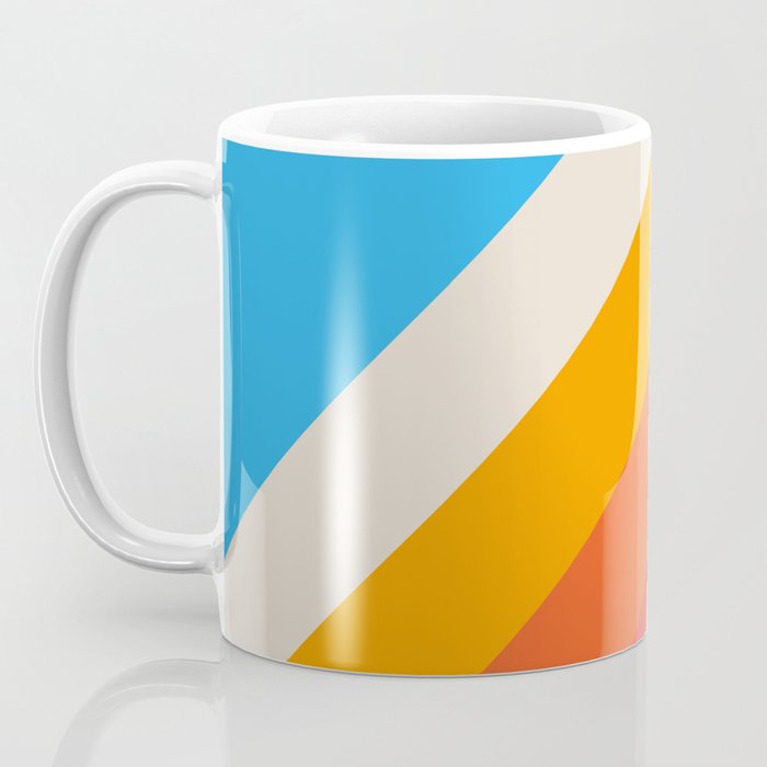 Gefjun - Classic Minimal Retro Summer Style Stripes Coffee Mug Gallery Image 3