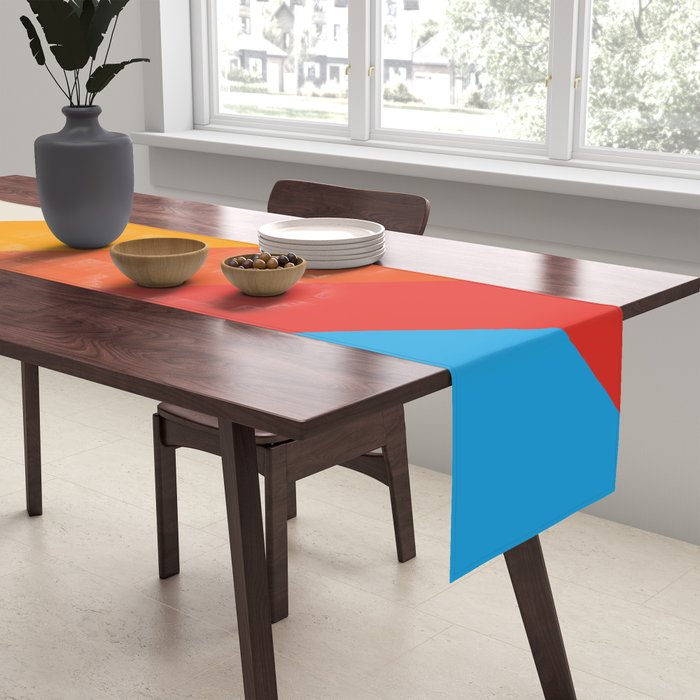 Gefjun - Classic Minimal Retro Summer Style Stripes Table Runner Gallery Image 2