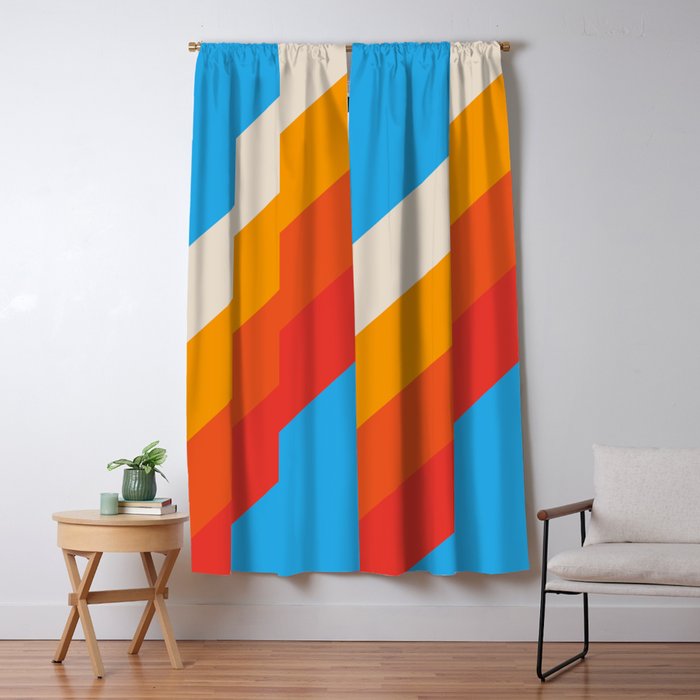 Gefjun - Classic Minimal Retro Summer Style Stripes Window Curtain Gallery Image 5