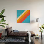 Gefjun - Classic Minimal Retro Summer Style Stripes Wood Wall Art Gallery Image 2