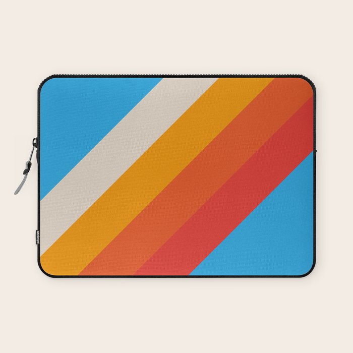 Gefjun - Classic Minimal Retro Summer Style Stripes Laptop Sleeve Gallery Image 1