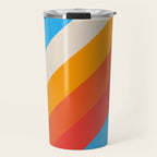 Gefjun - Classic Minimal Retro Summer Style Stripes Travel Mug Gallery Image 1