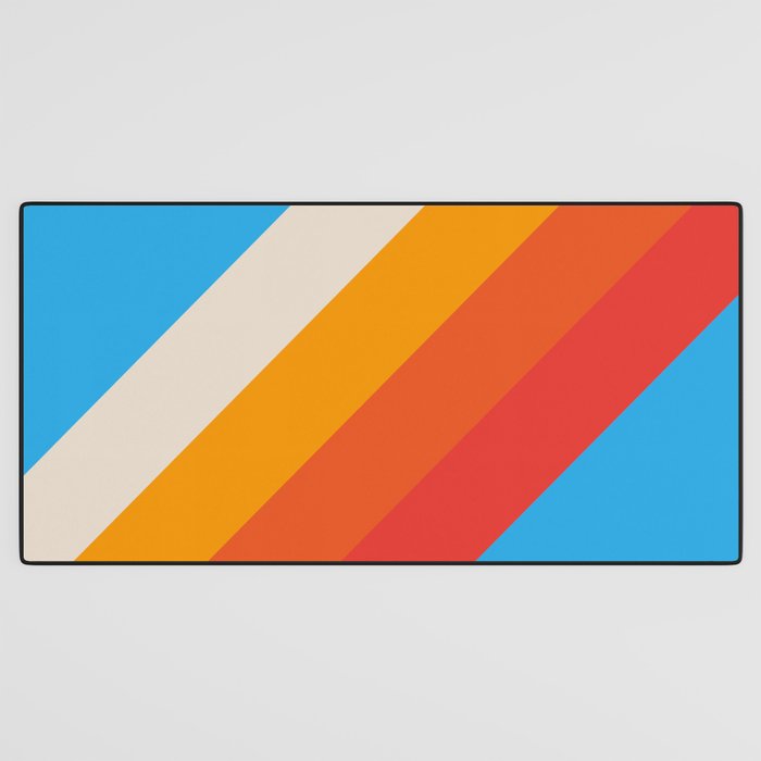 Gefjun - Classic Minimal Retro Summer Style Stripes Desk Mat Gallery Image 3
