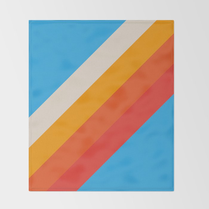 Gefjun - Classic Minimal Retro Summer Style Stripes Throw Blanket Gallery Image 2