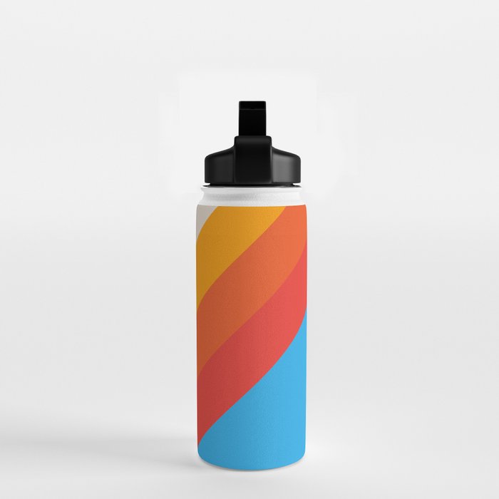 Gefjun - Classic Minimal Retro Summer Style Stripes Water Bottle Gallery Image 2