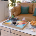 Gefjun - Classic Minimal Retro Summer Style Stripes Serving Tray Gallery Image 2