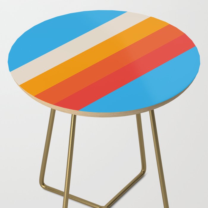 Gefjun - Classic Minimal Retro Summer Style Stripes Side Table Gallery Image 2