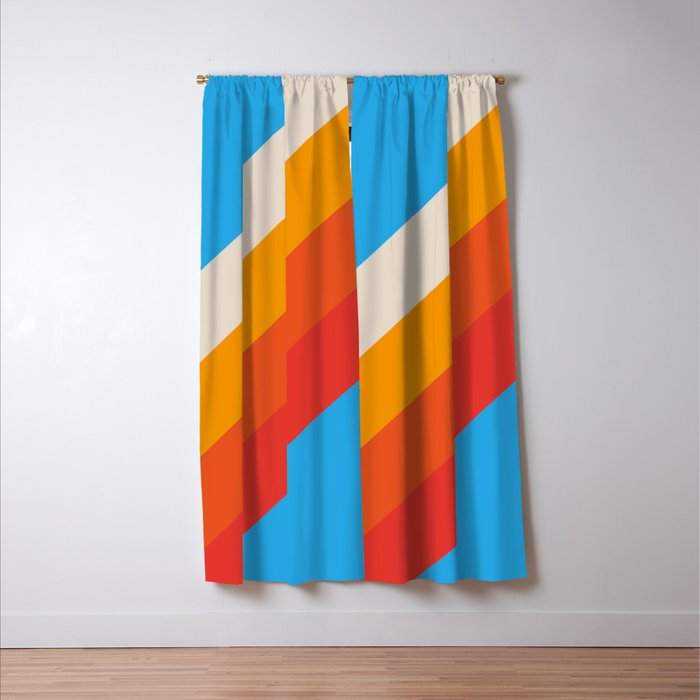 Gefjun - Classic Minimal Retro Summer Style Stripes Window Curtain Gallery Image 3