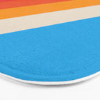 Gefjun - Classic Minimal Retro Summer Style Stripes Bath Mat Gallery Image 3