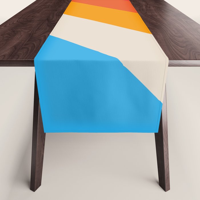 Gefjun - Classic Minimal Retro Summer Style Stripes Table Runner Gallery Image 1