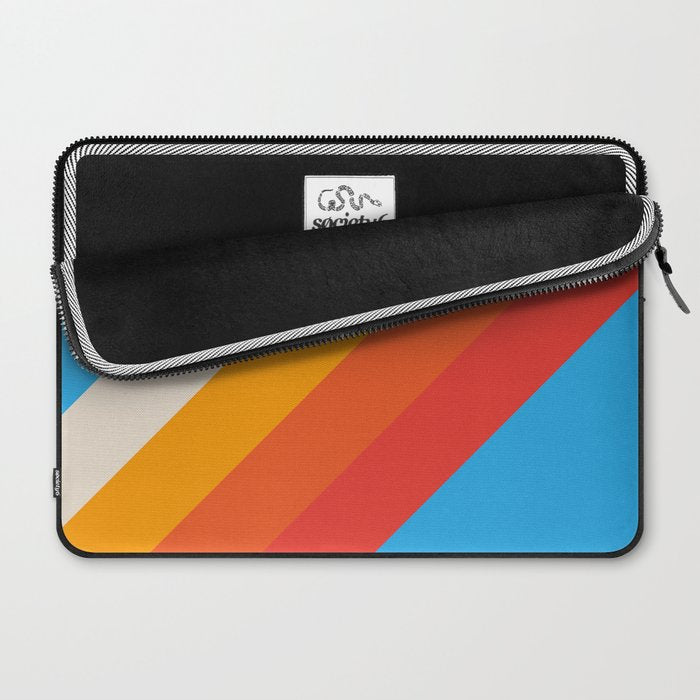 Gefjun - Classic Minimal Retro Summer Style Stripes Laptop Sleeve Gallery Image 2