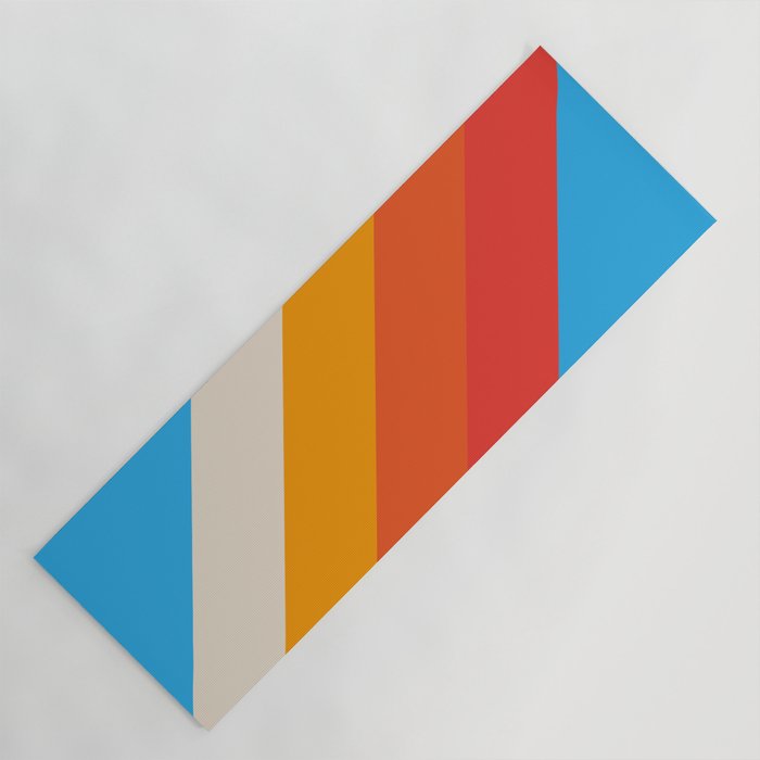 Gefjun - Classic Minimal Retro Summer Style Stripes Yoga Mat Gallery Image 1