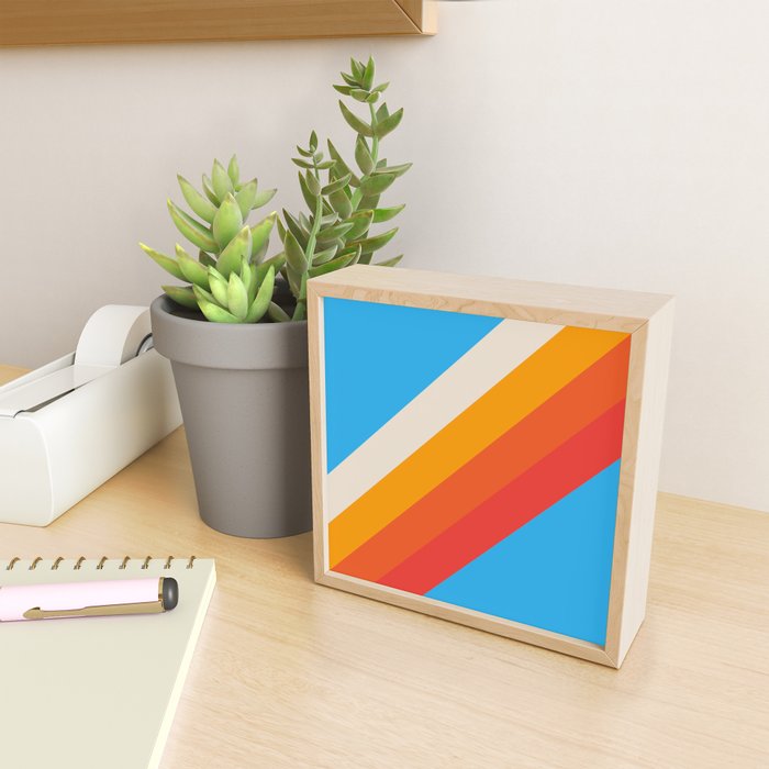 Gefjun - Classic Minimal Retro Summer Style Stripes Mini Art Print Gallery Image 2