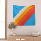 Gefjun - Classic Minimal Retro Summer Style Stripes Wall Tapestry Gallery Image 2