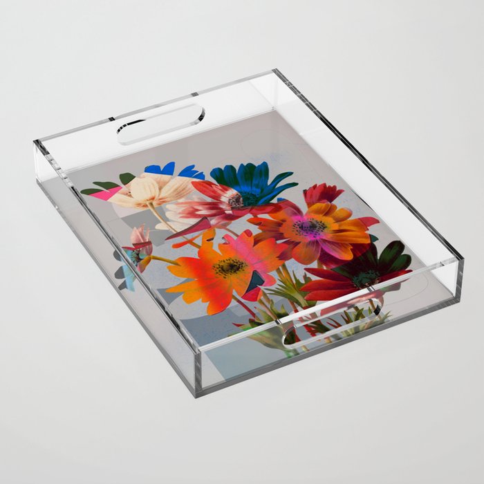 Garden Flowers  Acrylic Tray Gallery Image 1
