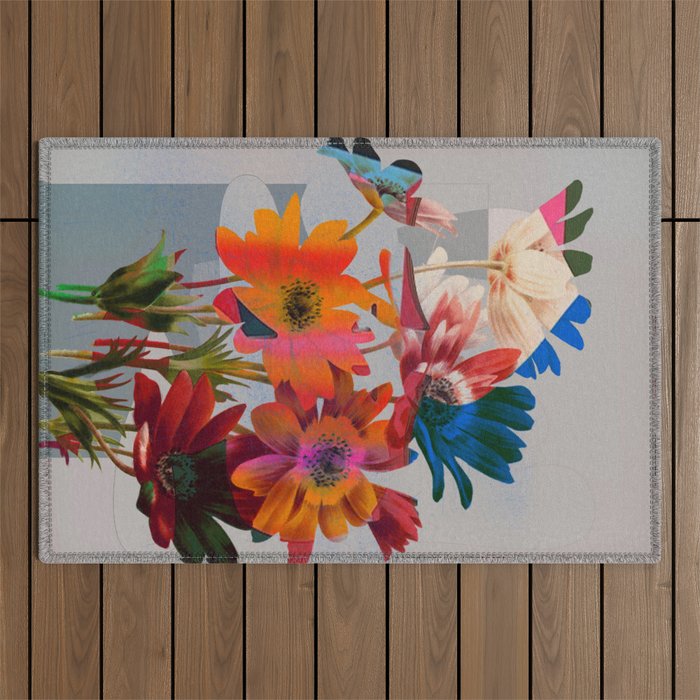 Garden Flowers  Outdoor Rug Gallery Image 1