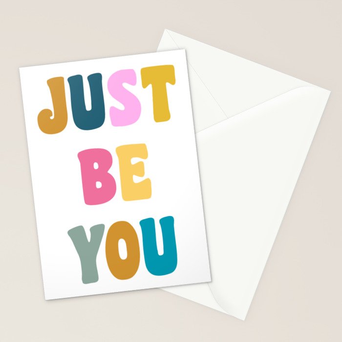Just Be You | Colorful Lettering Stationery Card Gallery Image 2