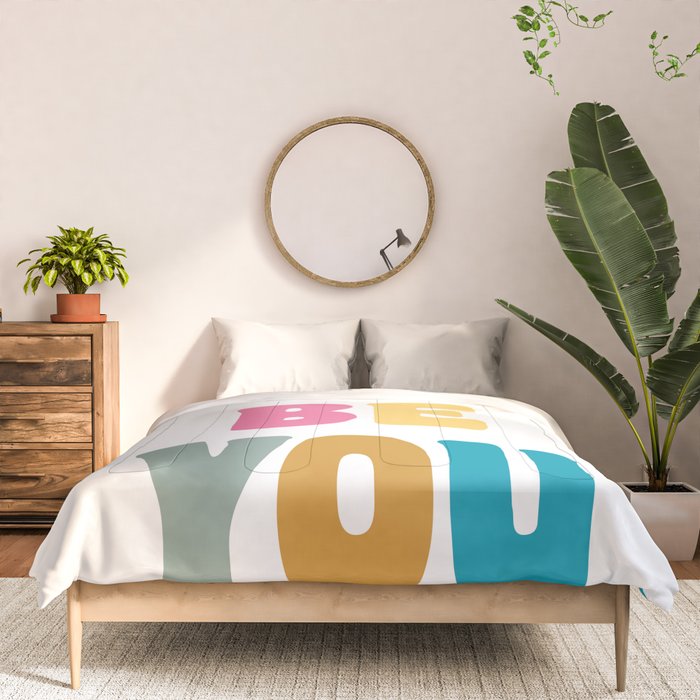 Just Be You | Colorful Lettering Comforter Gallery Image 3