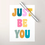 Just Be You | Colorful Lettering Wrapping Paper Gallery Image 1