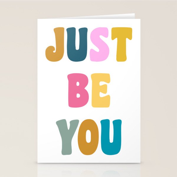 Just Be You | Colorful Lettering Stationery Card Gallery Image 1