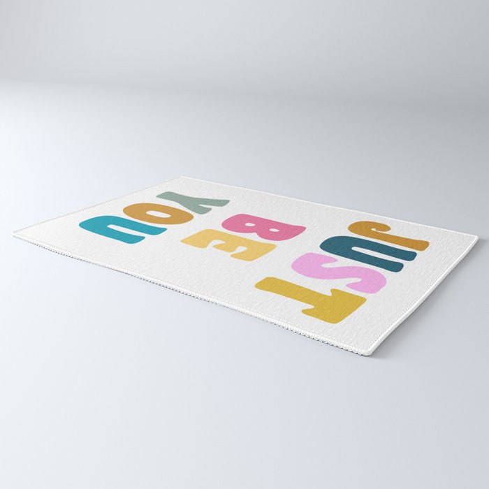 Just Be You | Colorful Lettering Rug Gallery Image 3
