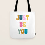 Just Be You | Colorful Lettering Tote Bag Gallery Image 1
