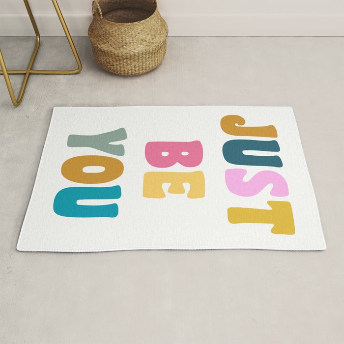 Just Be You | Colorful Lettering Rug Gallery Image 1