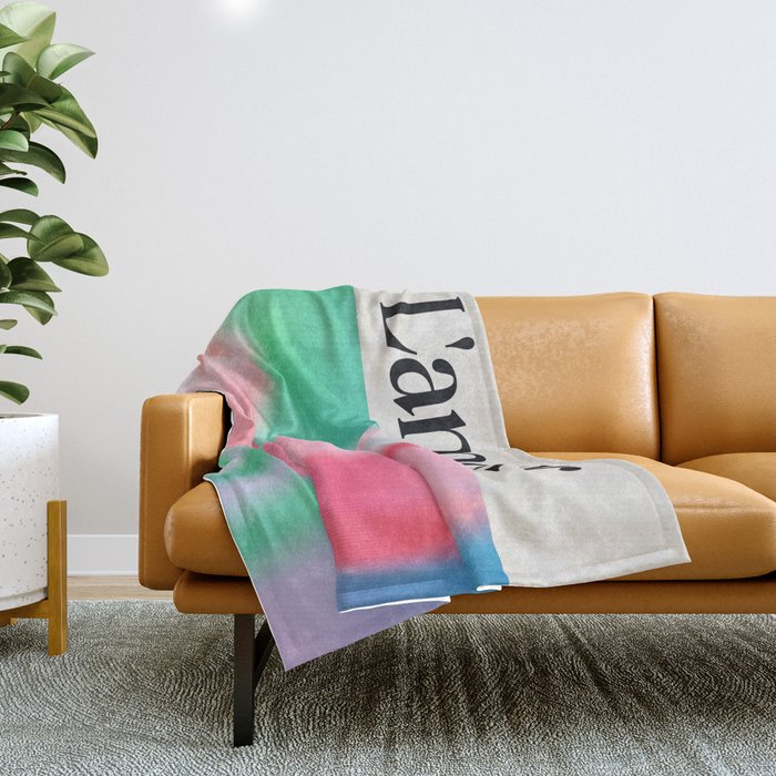L'amour: Gradient Series 01 Throw Blanket Gallery Image 1