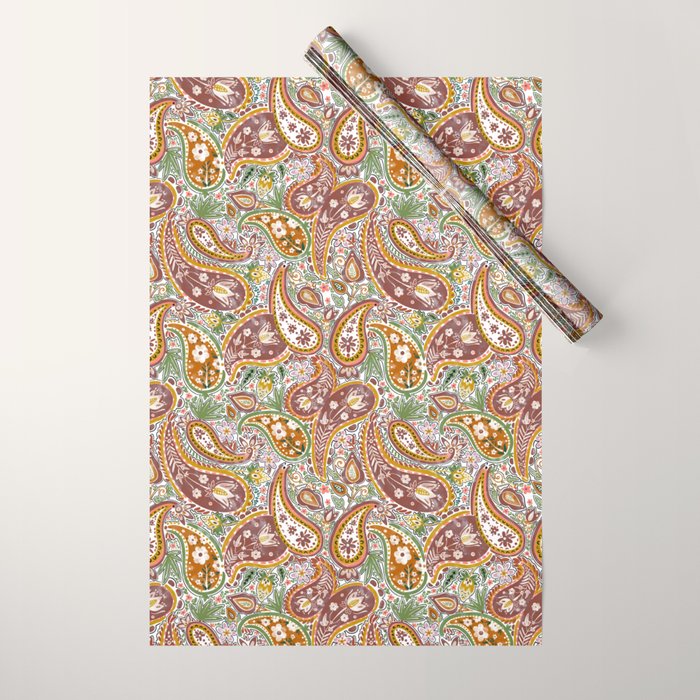 Rustic Paisley Delight Wrapping Paper Gallery Image 1