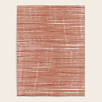 Rustic, Abstract Stripes Pattern in Terracotta Poster Gallery Image 4