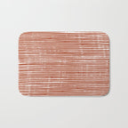 Rustic, Abstract Stripes Pattern in Terracotta Bath Mat Gallery Image 1