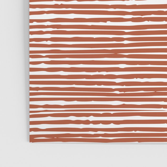 Rustic, Abstract Stripes Pattern in Terracotta Poster Gallery Image 3