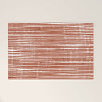 Rustic, Abstract Stripes Pattern in Terracotta Welcome Mat Gallery Image 1