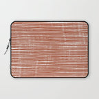 Rustic, Abstract Stripes Pattern in Terracotta Laptop Sleeve Gallery Image 1