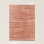 Rustic, Abstract Stripes Pattern in Terracotta Stationery Card Gallery Image 2