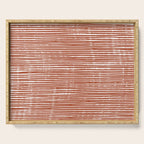 Rustic, Abstract Stripes Pattern in Terracotta Serving Tray Gallery Image 1