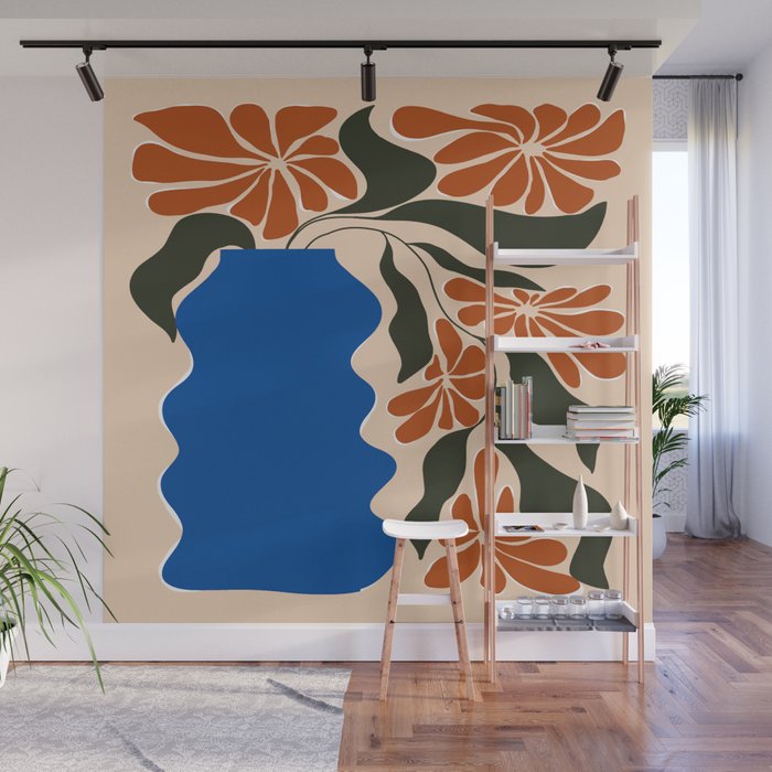 Tropical flower pot Wall Mural Gallery Image 1