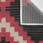 Red and White Moqui Stripe Southwest Navajo Rug Wall Tapestry Gallery Image 3