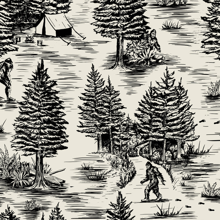 Bigfoot / Sasquatch Toile de Jouy in Black Coffee Mug Gallery Image 2