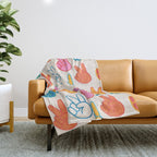 Peace And Victory Hand Sign In Rainbow Colours Pattern Throw Blanket Gallery Image 1