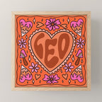 Leo Heart Mini Art Print Gallery Image 1