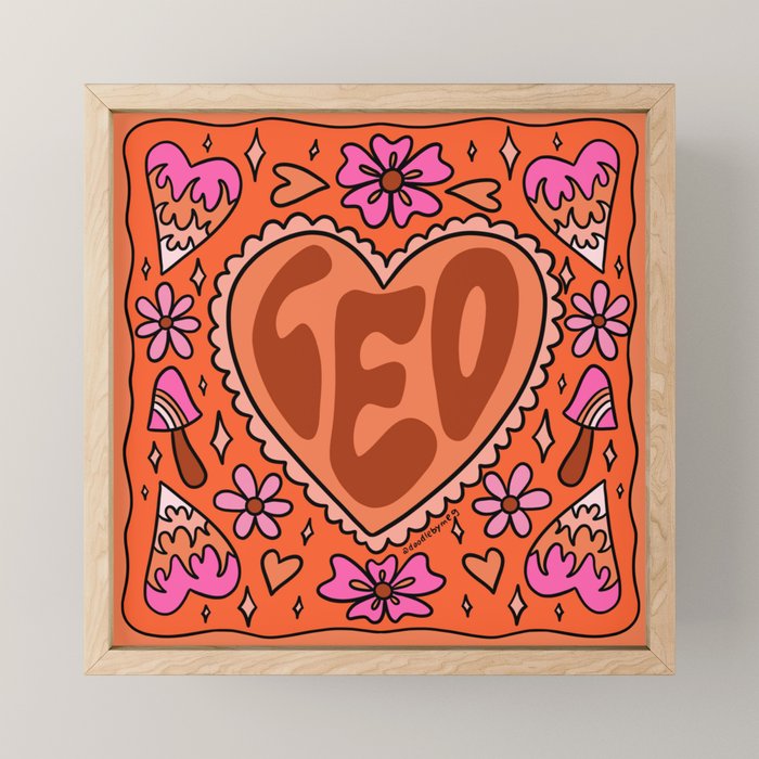 Leo Heart Mini Art Print Gallery Image 1