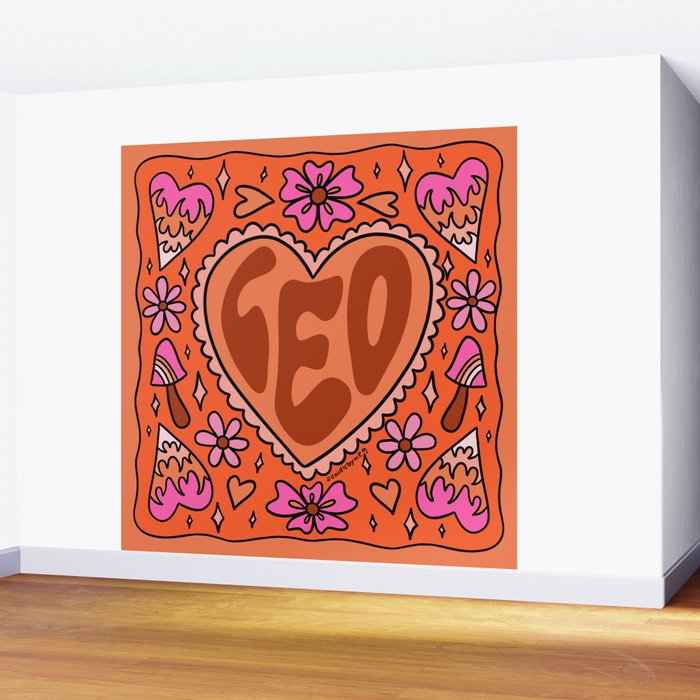 Leo Heart Wall Mural Gallery Image 2