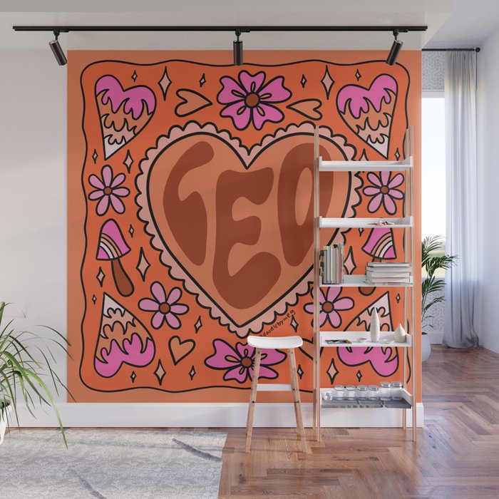 Leo Heart Wall Mural Gallery Image 1