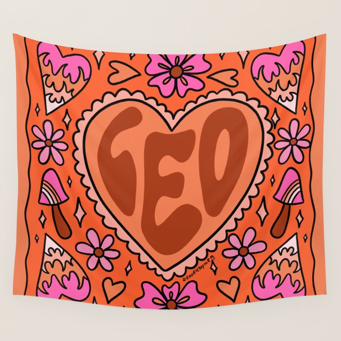Leo Heart Wall Tapestry Gallery Image 1
