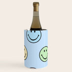Pastel Blue Colorful Smiley Faces Wine Chiller Gallery Image 2