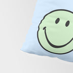 Pastel Blue Colorful Smiley Faces Pillow Sham Gallery Image 4